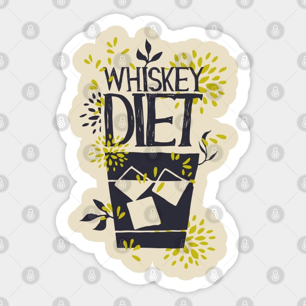 Whiskey Diet Sticker by Verboten